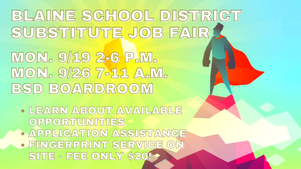 Substitute Job Fair Announcement