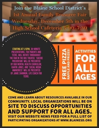 Family Resource Fair on Dec. 5