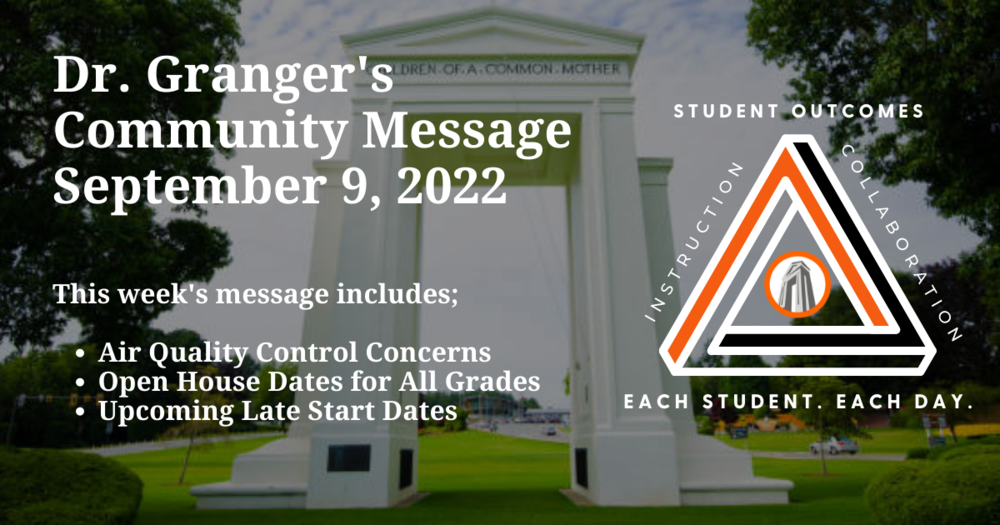 community Message Sept. 9th
