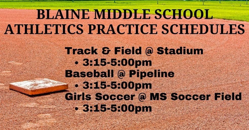 BMS Athletics Practice Schedules