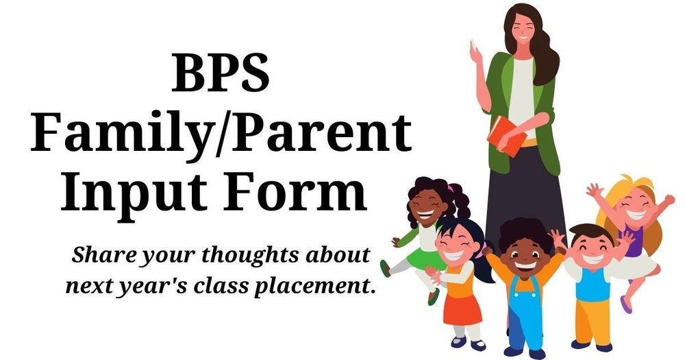 Primary School Parent Input Form