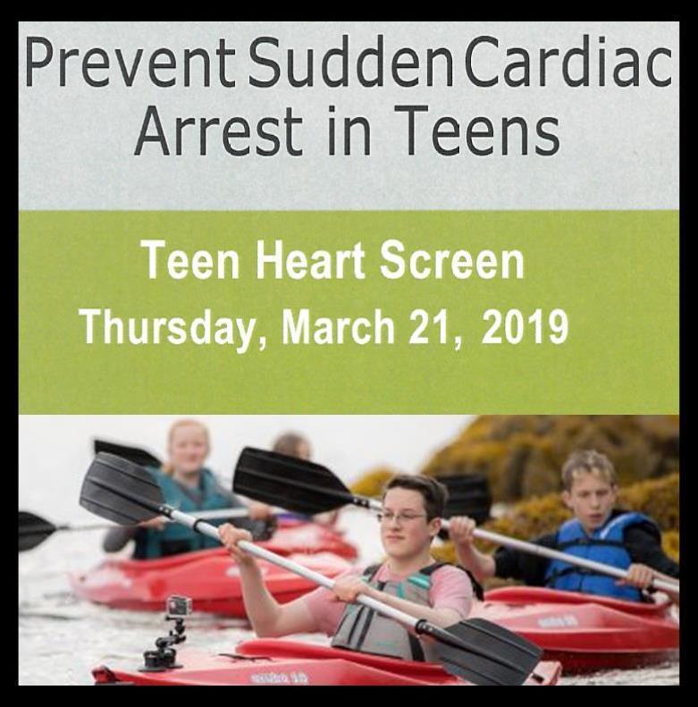 Teen Heart Screening on March 21