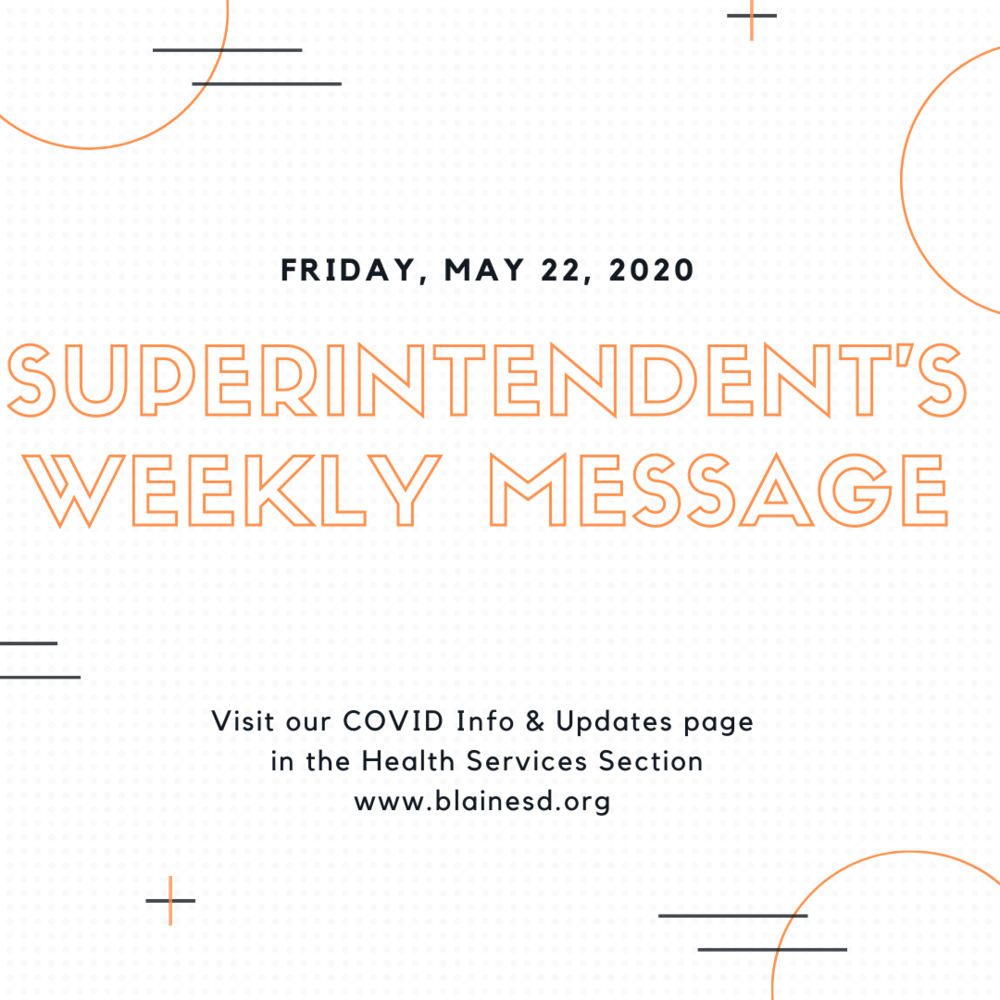Superintendent's Message May 22, 2020