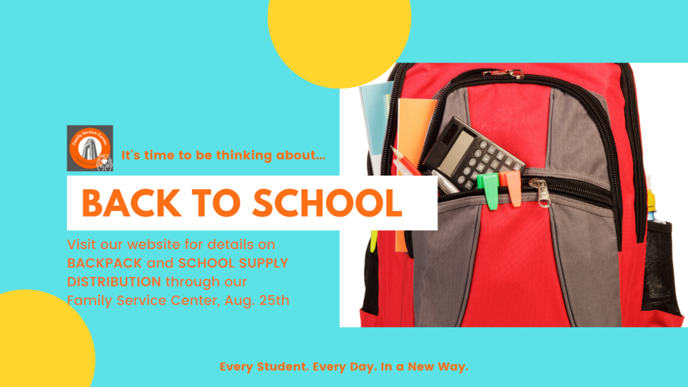 backpack and school supplies