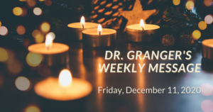 Superintendent's Message December 11, 2020
