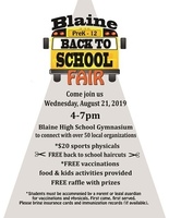 Back to School Fair on August 21