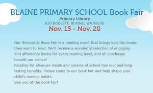 Primary School Book Fair, Nov. 15-20