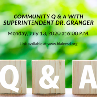 Community Q & A Monday, July 13, 2020
