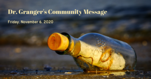Superintendent's Message November 6, 2020