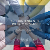 Superintendent's Message August 14, 2020