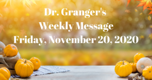 Superintendent's Message November 20, 2020