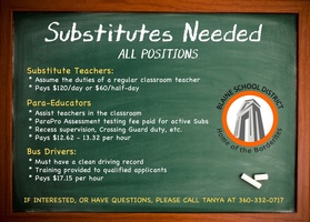 Substitutes Needed