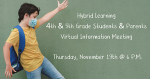 4th & 5th Grade Student & Parent Info Night