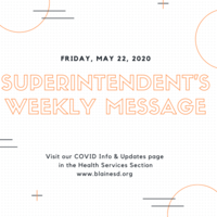 Superintendent's Message May 22, 2020